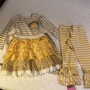 Mustard Pie 3T Reagan Apron Dress and Tango Leggings
